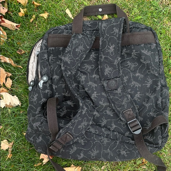 Kipling Black Patterned  Backpack - Picture 4 of 5
